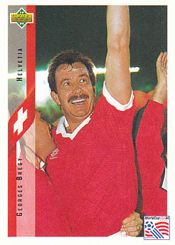 Georges Bregy Switzerland Upper Deck World Cup 1994 Eng/Ita #106